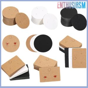 【Enthusiasm】🌟🌟【Hot Sale】🎈 50pcs Round Cardboard Earring Display Cards Blank Kraft Paper Jewelry Hanging Tags For Earring Ear Studs Selling Packaging