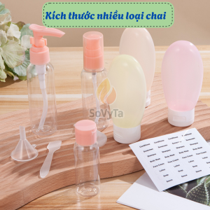 Set Chiết Mỹ Phẩm Du Lịch 11 Món -Bộ Chiết Mỹ Phẩm Mini Đa Năng -Combo Lọ Chiết Mỹ Phẩm Du Lịch Siêu Tiện Lợi