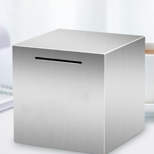 Stainless Steel Piggy Bank Anti-Fall Large Capacity Childrens Coin Box Money Saving Box GiftForKids