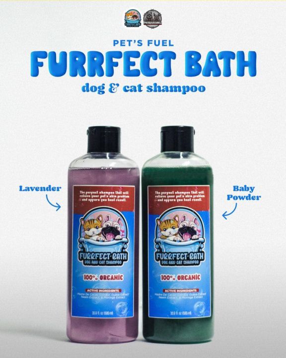 PETS FUEL DOG SHAMPOO CAT SHAMPOO FURRFECT BATH 100% ORGANIC 500ML