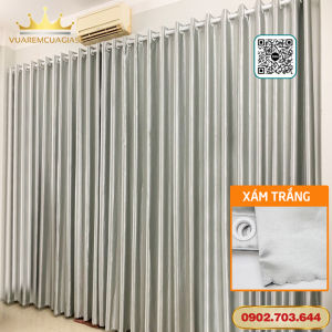 Rèm cửa màu xám trắng sáng hơn nhà sang hơn