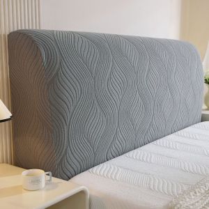 Bed Headboard Cover All-inclusive Elastic Soft Jacquard Backrest Cover Dustproof Protector Cover