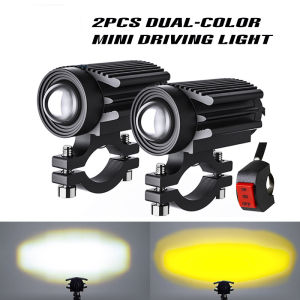 Lampu Kerja Sepeda Motor 12-80V Tambahan Lampu 6LED Lampu Bantu Lampu Sorot Eksternal 6000K Putih 3000K Kuning