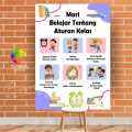 Poster Budaya Malu Siswa, Aturan Ruang Kelas, Pedoman Ruang Kelas, Edukasi Anak, Dll Custom Desain. 