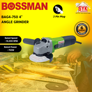 SYK Bossman BAG4-750 4 Inch Electric Angle Grinder Machine Power Tools Elektrik Mesin Grinder Pengisar Sudut