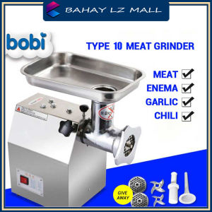 Commercial Electric Meat Grinder Stainless Steel Powerful Full-Automatic Multi-Function Meat Grinder Enema Machine 75-100kg/hr 600W