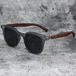 YYLINGX Outdoor Street Photography Wood Grain Sunglasses UV Protection Square Frame Sun Glasses Trendy Cycling Eyewear for Women  Men