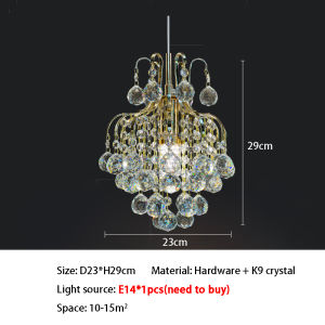 Luxury Chandelier Hanging Light K9 Crystal Living Room Ceiling Lights New Design Dining Room Led Indoor Lamp