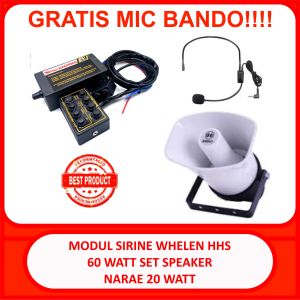 modul sirine whelen hhs 60 watt aux mic set speaker narae 20 watt