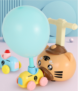 Stock Ready Animals Air Power Balloon Car Race Vehicle Aerodynamic Launcher Toys For Kids