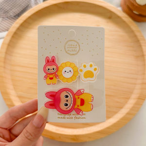 PNXK กิ๊ฟหนีบผมเรซินการ์ตูนน่ารักสำหรับเด็กผู้หญิงคลิปตุ่นปากเป็ดหวานสำหรับเด็ก