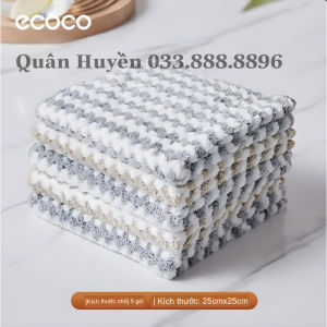 Set 5 khăn lau đa năng ECOCO 2 mặt siêu thấm hút cao cấp | Khăn lau tay bếp ô tô mẫu mới