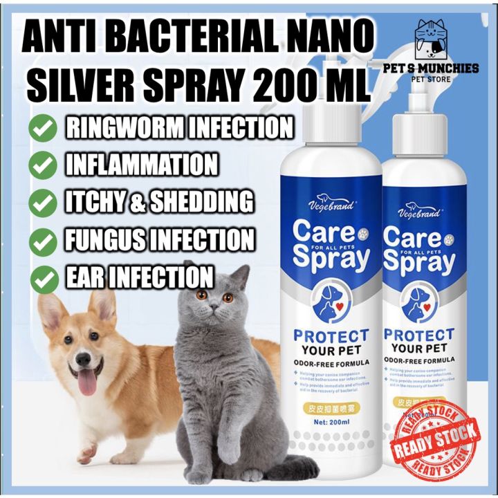 Ubat Sembur Kurap Dan Kulit Kucing Ringwo Spray Nano Silver Spray Cat