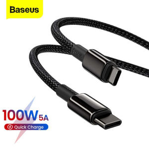 【SKIT】Baseus PD 3.1 240W / 100W Tungsten Gold Fast Charging Type-C to Type-C Data Cable Charger Quick Charge PD3.1  ( 1 Meter / 2 Meter / 3 Meter ) for Samsung Huawei Xiaomi Macbook iPad Laptop - 1m / 2m / 3m