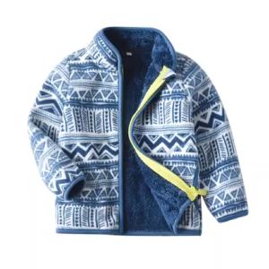 2-8T All Printed Children Clothing for Boys Girls Winter Fleece Jackets Zipper Cute Clothes Animals Hot Selling Thick Baby Coats2026