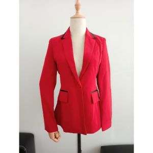 FS-J0006 Long Sleeve Fashion Collar Blazer Coat Jacket 外贸时尚长袖外套 气质尖领修身 开衫外套