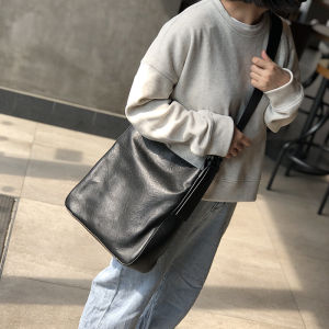 BeeGreen Women Genuine Leather Shoulder Bag Fashion Wide Strap Messenger Bag High Quality Commuter Bag with Detachable inner bag