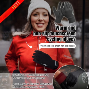 Winter Ski Gloves Touchscreen Electric Bike Gloves Fleece Lined Thickened Warm Waterproof Windproof Cold Resistant Slip Resistant Outdoor Rainproof保暖防滑触屏骑行手套