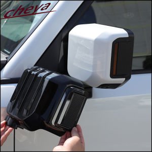 2x Car Rearview Mirror Decorative Cover Rearview Mirror Rain Eyebrow Fit for Toyota Land Cruiser 250 Prado LC250 Lexus GX 2024 +