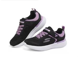 SEPATU ANAK PEREMPUAN SKECHERS GO RUN 400 V2 PREMIUM HITAM UNGU PINK