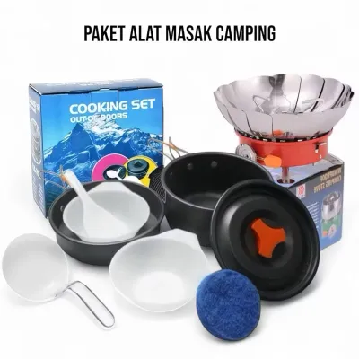 Cooking Set DS308 Nesting Set DS 308 Teko Camping Cooking Set Alat Masak Camping Outdoor Portable