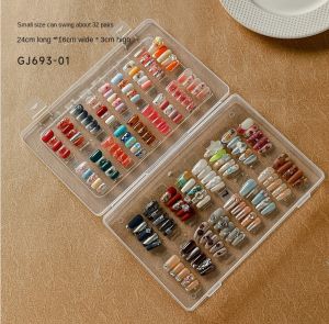 A5 A4 Clear Nail Art Display Clear Document Storage Box Large Capacity Nail Storage Box