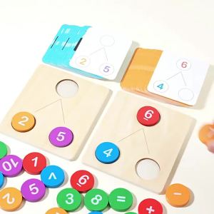 Wooden Math Logic Thinking Training Childrens Number Calculation Learning and Number Decomposition Educational Toy