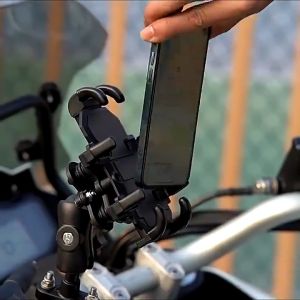 🛵Motorcycle Handlebar Phone Mount  Shock-Absorber & Anti-Slip  Fits 4.7-7.1 Inch Phones  For Navigation