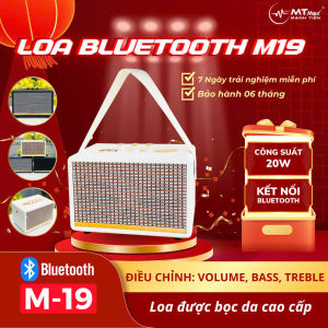Loa bluetooth nghe nhạc giá rẻ  M19 Thiết Kế Bọc Da Sang Trọng Gọn Nhẹ Điều Chỉnh Volume Bass Treble Dễ Dàng