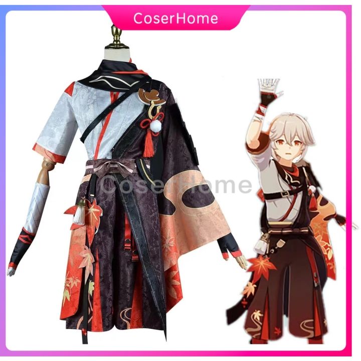 Game Genshin Impact Cosplay Five Kasen Kazuha Costume Kimono Women 