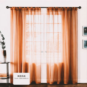 Red Butterfly Print Curtains Sale for Room Decor Yellow Flower Curtains Window Door Room Mesh Yarn Kurtina 100cmX200cm 1PCS COD