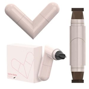 Rotating Waterproof Winged Eyeliner Stamp Pen Quick-Dry Smudge-Proof Eyeliner Stamp with Gel Liner Easy Wing Stamp Liquid Eyeliner for Beginners & Daily Makeup (Black)