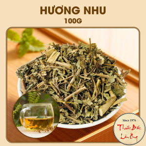 Hương nhu khô 100g lá hương nhu tía thơm sạch gội đầu xông hơi giải cảm xông nhà khử khuẩn
