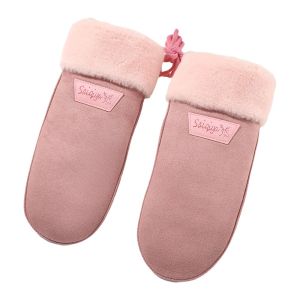 BETTERFORM 1 Pair Da lộn giả Găng tay ấm áp Găng tay lông mềm Dây đeo cổ Găng tay người lớn Ấm áp Găng tay mùa đông Quần áo mùa đông nữ