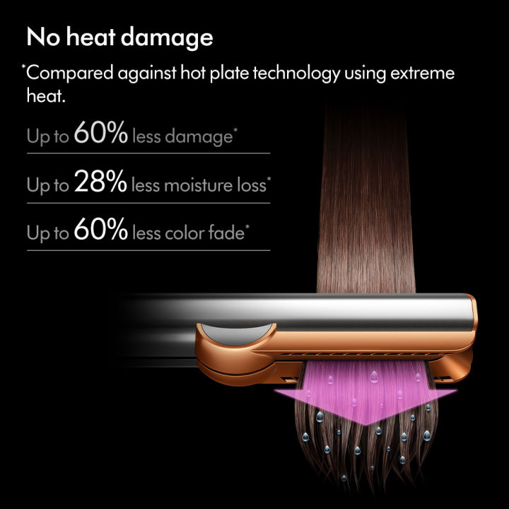 Dyson Airstrait ™ straightener (Bright Nickel/Rich Copper) | Wet to dry ...