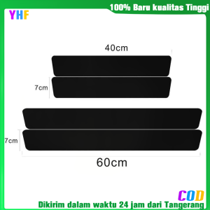 4Pcs Sticker Pelindung Sill Plate Mobil Sticker/Bahan kulit/Universal Carbon Fiber Car Door Step-YHF