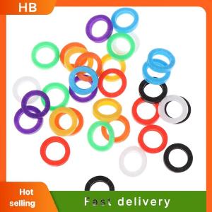HB 32X Bright Colors Hollow Silicone Key Cap Covers Topper Keyring Gift