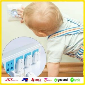 1 PCS Socket Safety Plug Protector Pengaman Colokan Listrik Stop Kontak Pengaman Cover Stop Kontak