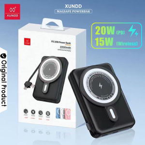 XUNDD XDCH-054 PD 20W 10000MAH Magnetic Wireless Fast Charging Power Bank w/ built in cable Powerbank