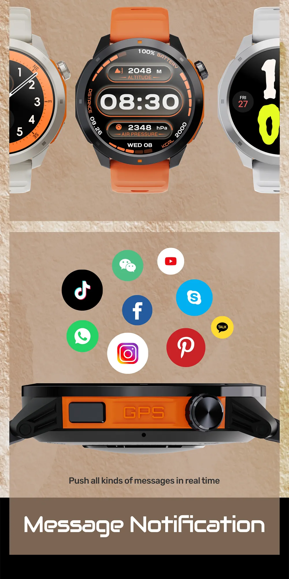 Aolon Navi R3 GPS สมาร์ทวอทช์ 1.43 นิ้ว นาฬิกาวิ่ง Amoled นาฬิกา โทรผ่านบลูทูธ 370mAh 7-10 วัน IP68 กันน้ํา ภาษาไทย