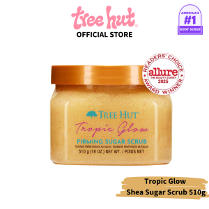 Tree Hut Shea Sugar Body Scrub Tropic Glow 510g Prevent Dry Skin Restore Elasticity Firm and Smooth Skin