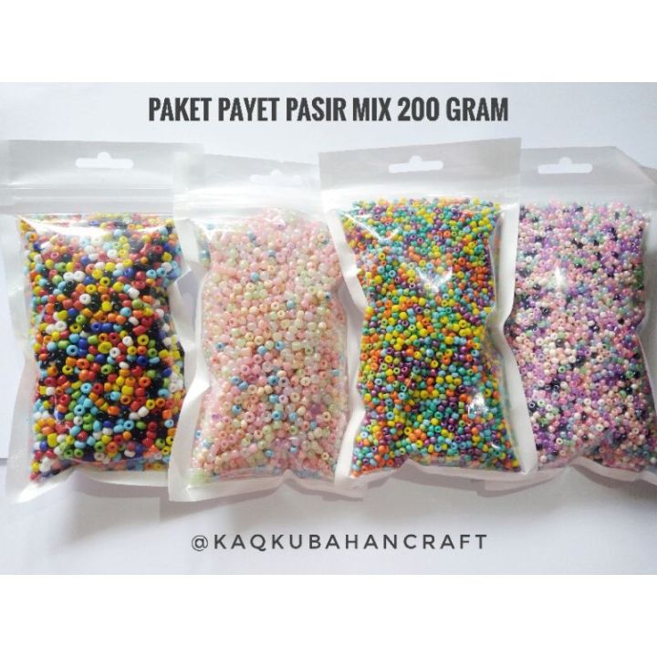 (200gram) MOTE PAYET PASIR MIX WARNA SIZE 6/o dan 8/o | Lazada Indonesia