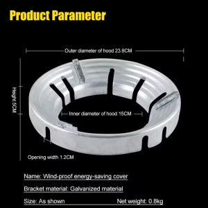 Buy 2 get 2 Windproof High Efficiency Gas Stove Energy Saving Cover Heat Insulation Pot Holder Wind Shield Brack