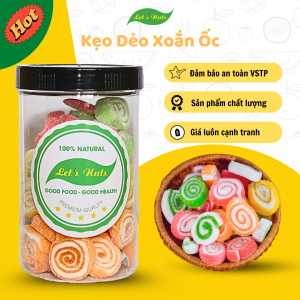 Kẹo dẻo xoắn ốc trái cây Lets Nuts hộp 300g món quà ăn vặt tuyệt vời cho các bé