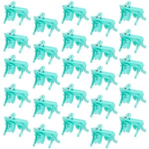 KINTHAZER 25Pcs Hairdressing Salon Hair Perm Clips Barbershop Tools Reusable Curl Styling Clamps Makeup Professional Hook Loop Hair Rollers for Men