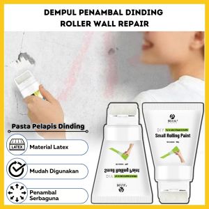 Dempul Penambal Dinding Rolling Brush Wall Paint Pasta Pelapis Tembok Kusam Berlubang Retak Coretan Kotor Anti Air / Wall Repair Cream Waterproof Mudah Digunakan / Cocok Untuk Permukaan Dinding Seperti Beton Plester Kapur Pasangan Bata - GP Mall