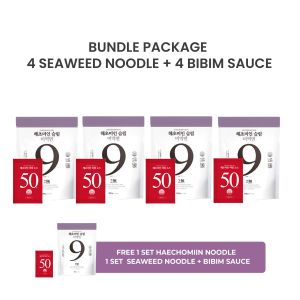 [READY STOCK] Haechomiin Korean Seaweed Noodles with Soba/Bibim Sauce – Healthy & Low Calorie no cook Diet-Friendly Quick Meal