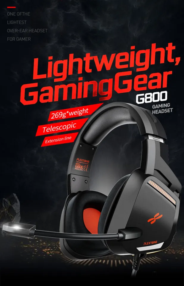 Plextone G800 Mark II Extra Bass Gaming Headset Lightweight Gear