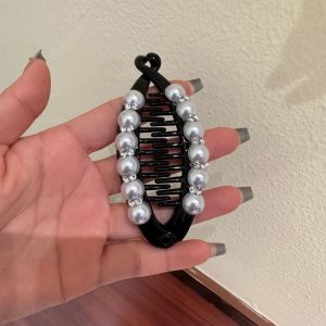 เครื่องประดับศีรษะ ละเอียดอ่อน คลิปหนีบผม อเนกประสงค์ ระบายอากาศได้ คลิปกล้วยสไตล์แนวตั้ง เรียบง่าย