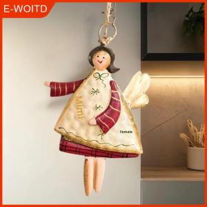 【E-WOITD】 1ชิ้นอะคริลิครูปเทวดาวินเทจเครื่องประดับคริสต์มาสซานตาคลอสต้นไม้เครื่องประดับแขวน2026ตกแต่งงานเลี้ยงวันคริสต์มาส